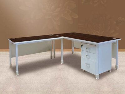 Modern Workstation with Stylish White Square Tube Legs 20043